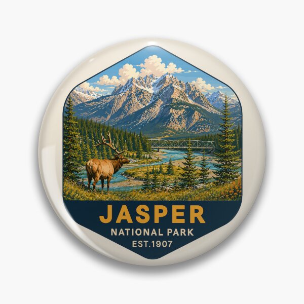 Item preview, Jasper National Park Canada – Vintage Retro Mountain Adventure designed and sold by Gideon Emmerich.