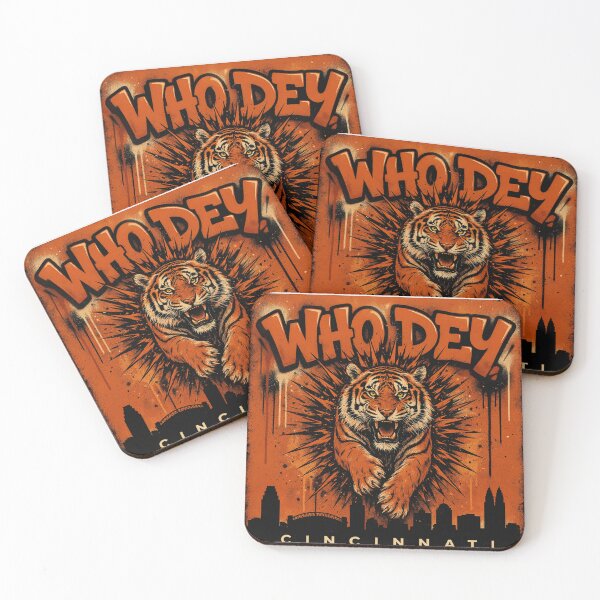Item preview, Who Dey Cincinnati Bengal Tiger Urban Graffiti Art designed and sold by Pandora´s Box.