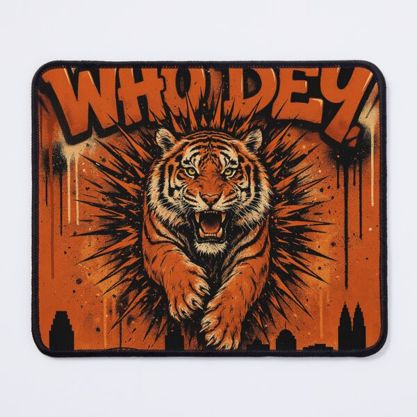 Item preview, Who Dey Cincinnati Bengal Tiger Urban Graffiti Art designed and sold by Pandora´s Box.