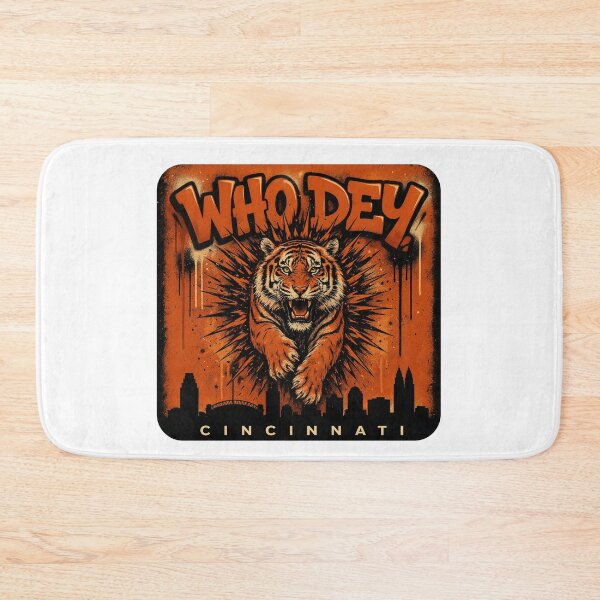 Item preview, Who Dey Cincinnati Bengal Tiger Urban Graffiti Art designed and sold by Pandora´s Box.