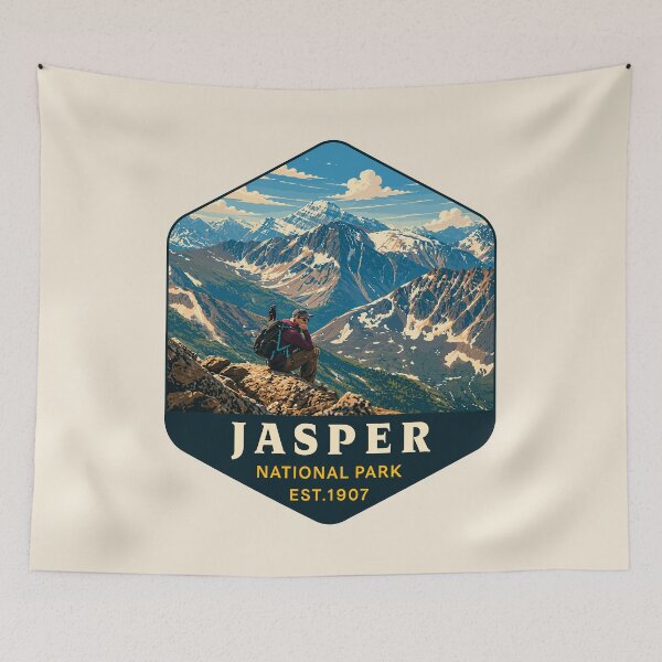 Item preview, Jasper National Park Canada – Vintage Retro Mountain Adventure designed and sold by Gideon Emmerich.