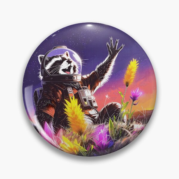Item preview, Raccoon Astronaut Space Pixel Art designed and sold by NijiWorld.