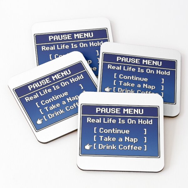 Item preview, Pause Menu Real Life Is On Hold Retro RPG Graphic - 8Bit Gamer Humor designed and sold by Arcade&Binge.