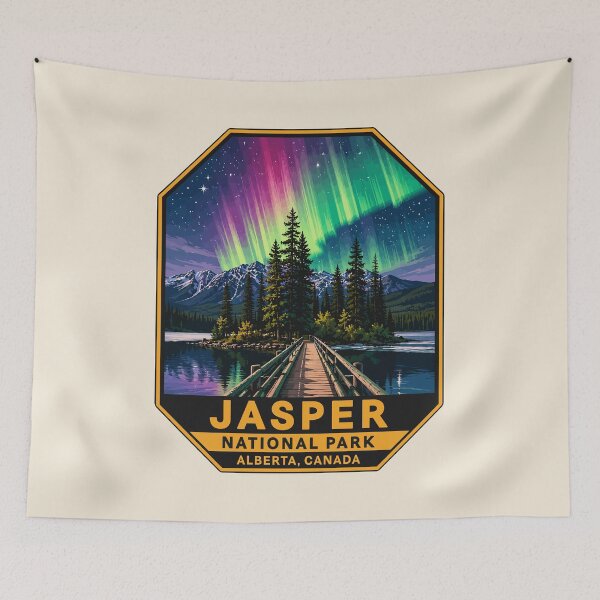 Item preview, Jasper National Park Canada – Vintage Retro Mountain Adventure designed and sold by Gideon Emmerich.