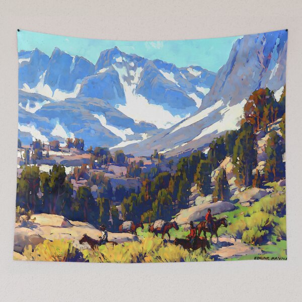 Item preview, Sierra Grande Mountain Valley with Riders - Edgar Alwin Payne designed and sold by Jon-Baran.