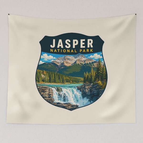 Item preview, Jasper National Park Canada – Vintage Retro Mountain Adventure designed and sold by Gideon Emmerich.