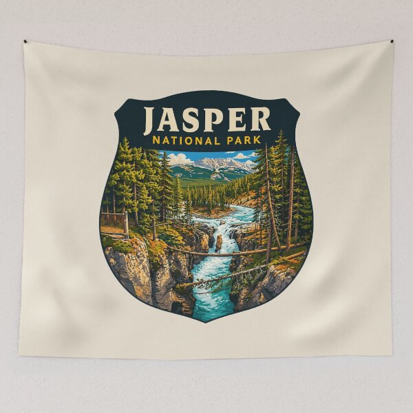 Item preview, Jasper National Park Canada – Vintage Retro Mountain Adventure designed and sold by Gideon Emmerich.