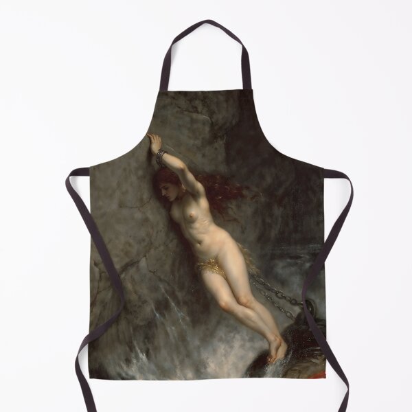 Item preview, Gothic Chained Goddess On Ocean Cliff Painting designed and sold by DarkHolyQueen.
