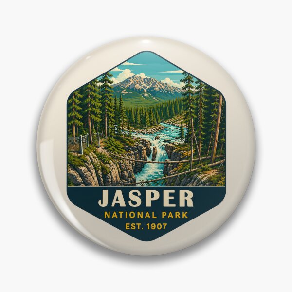 Item preview, Jasper National Park Canada – Vintage Retro Mountain Adventure designed and sold by Gideon Emmerich.
