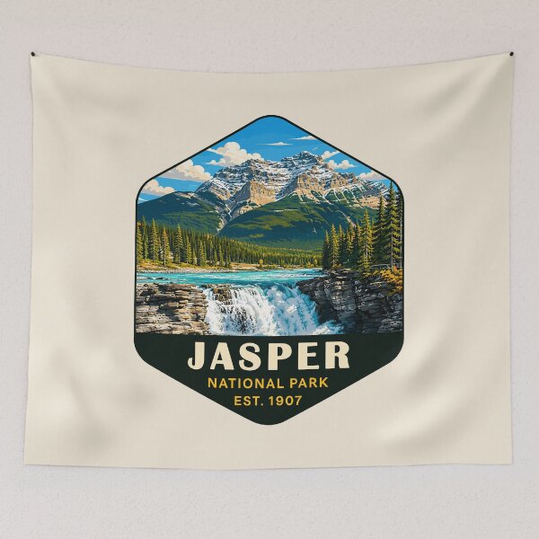 Item preview, Jasper National Park Canada – Vintage Retro Mountain Adventure designed and sold by Gideon Emmerich.