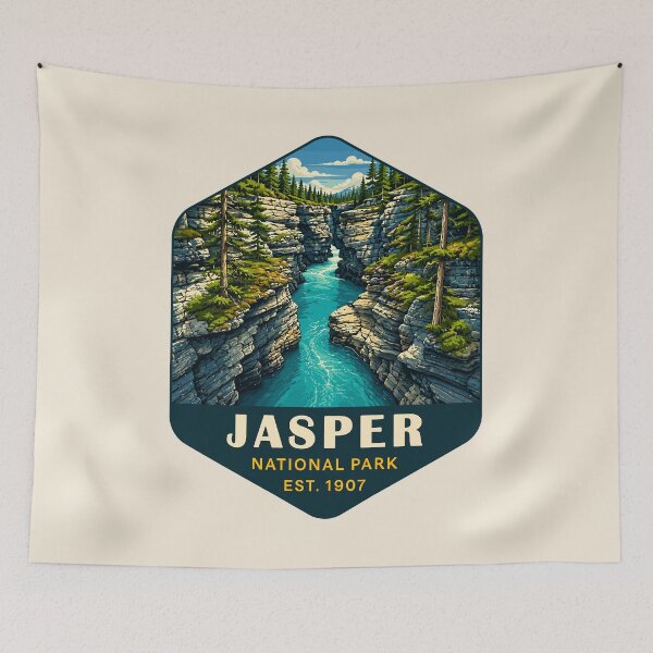 Item preview, Jasper National Park Canada – Vintage Retro Mountain Adventure designed and sold by Gideon Emmerich.