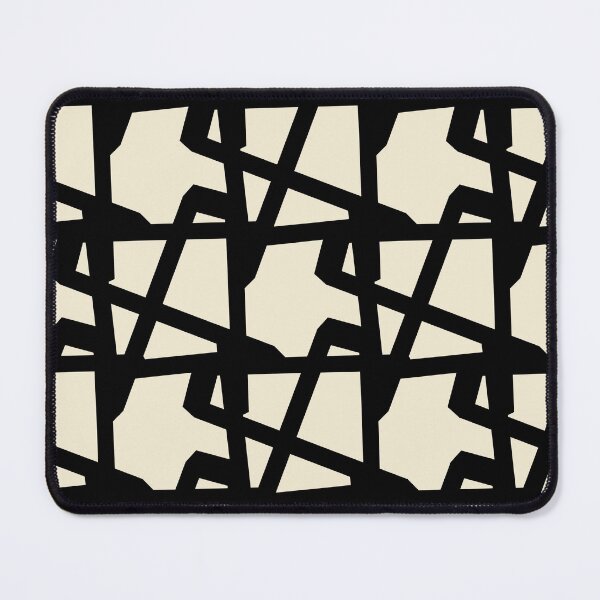Item preview, Monochrome Angular Grid Geometric Pattern designed and sold by StefanStudioArt.