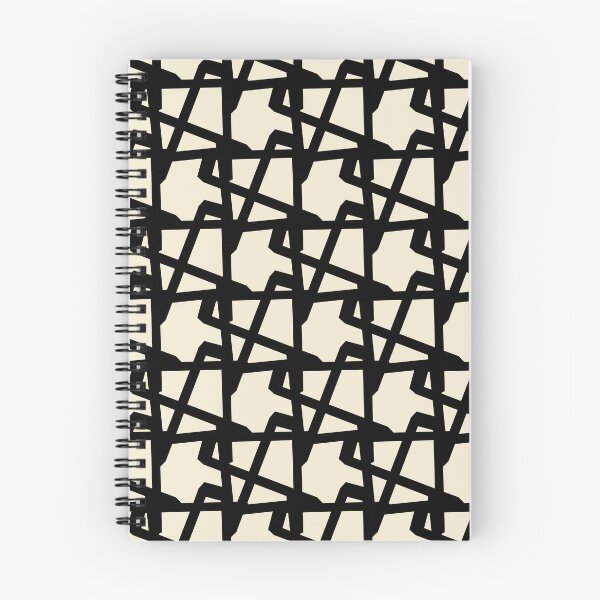 Item preview, Monochrome Angular Grid Geometric Pattern designed and sold by StefanStudioArt.