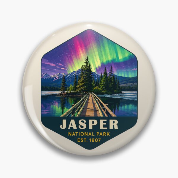 Item preview, Jasper National Park Canada – Vintage Retro Mountain Adventure designed and sold by Gideon Emmerich.
