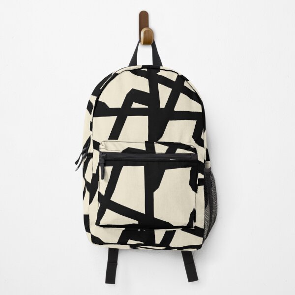 Item preview, Monochrome Angular Grid Geometric Pattern designed and sold by StefanStudioArt.