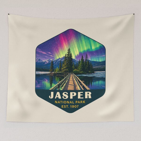 Item preview, Jasper National Park Canada – Vintage Retro Mountain Adventure designed and sold by Gideon Emmerich.