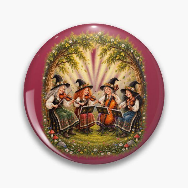 Aperçu de l'œuvre Quatuor de sorcières des bois créée et vendue par Alpine-Ink.
