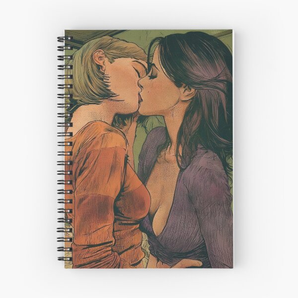 Item preview, Two Women Kissing Romantic Comic Art Print Vintage Style (Lesbian) designed and sold by Very Peculiar.