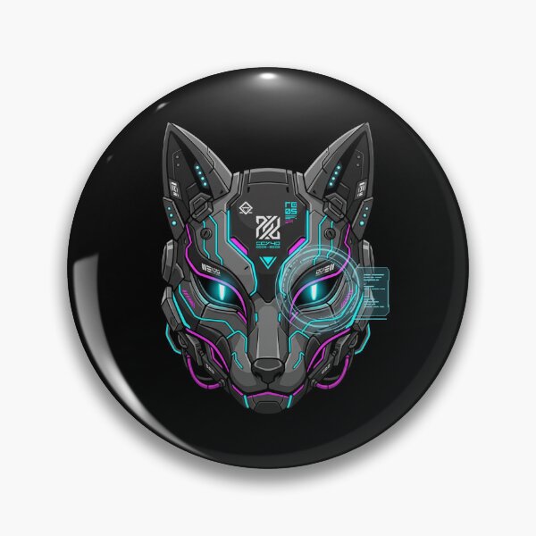Item preview, Cyberpunk Kitsune Mask Futuristic Mecha Graphic designed and sold by ByBryteG.
