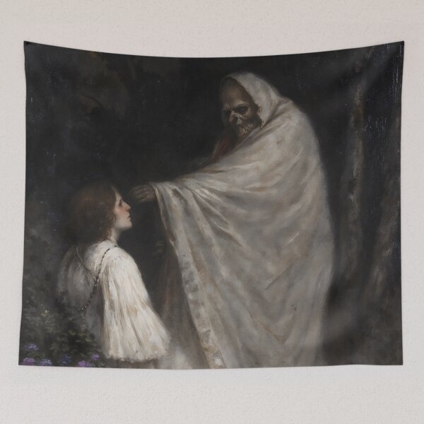 Item preview, Gothic Ghost Of Old Witch Encounter Painting designed and sold by DarkHolyQueen.