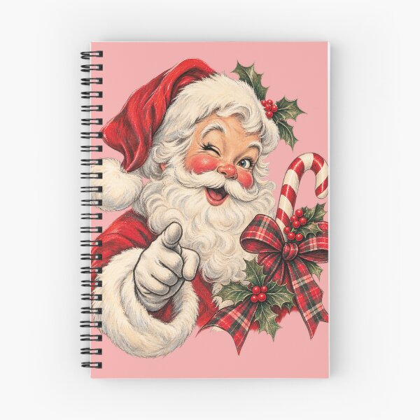 Item preview, Vintage Winking Santa with Candy Cane – Retro Christmas Holiday Art designed and sold by SezzyDesigns.