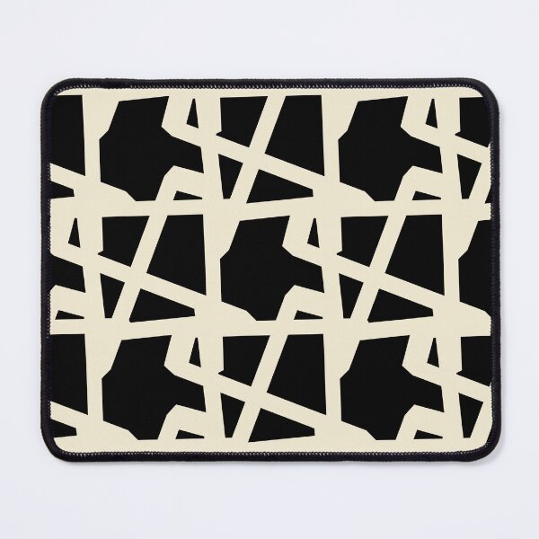 Item preview, Monochrome Angular Grid Geometric Pattern 00 designed and sold by StefanStudioArt.