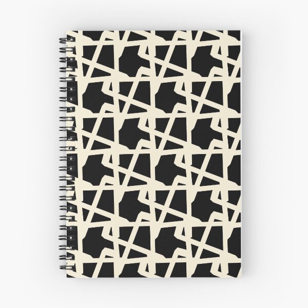 Item preview, Monochrome Angular Grid Geometric Pattern 00 designed and sold by StefanStudioArt.