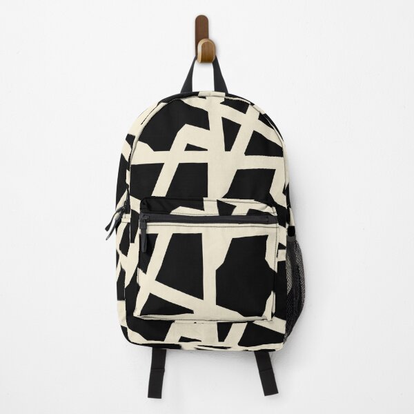 Item preview, Monochrome Angular Grid Geometric Pattern 00 designed and sold by StefanStudioArt.