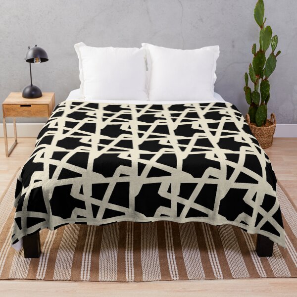 Item preview, Monochrome Angular Grid Geometric Pattern 00 designed and sold by StefanStudioArt.