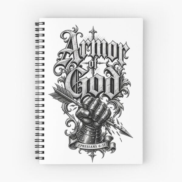 Item preview, Armor of God Gothic Blackletter Catholic T-Shirt designed and sold by PrayerWarriorUSA.