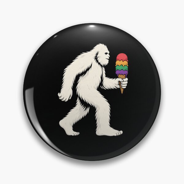 Item preview, Bigfoot Holding Colorful Rainbow Ice Cream Cone designed and sold by Moizento.