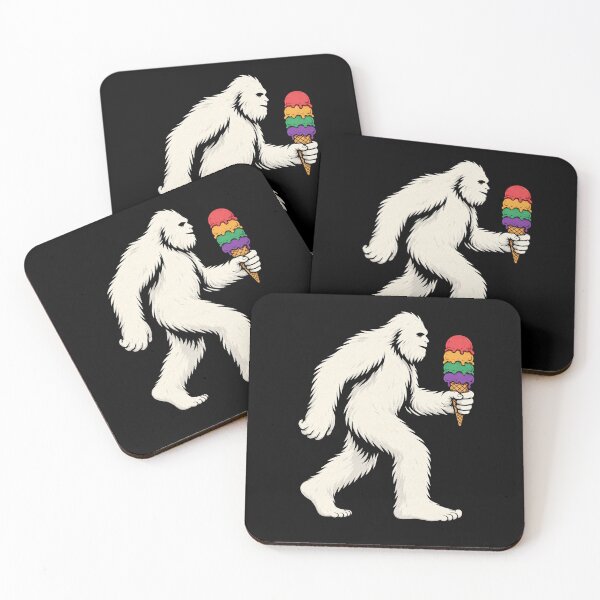 Item preview, Bigfoot Holding Colorful Rainbow Ice Cream Cone designed and sold by Moizento.