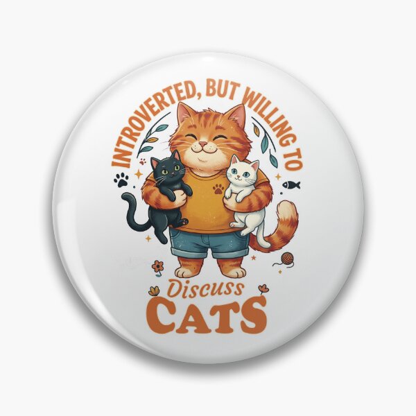 Item preview, Introverted, But Willing To Discuss Cats designed and sold by StellarBees.