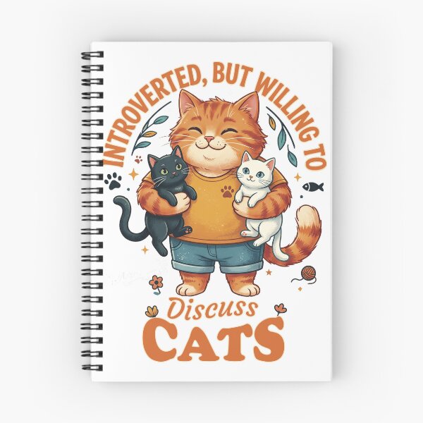 Item preview, Introverted, But Willing To Discuss Cats designed and sold by StellarBees.