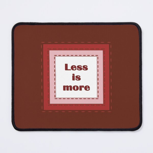 Item preview, The inscription "Less is more" in simulated textile frames of red color shades designed and sold by Cherevan.