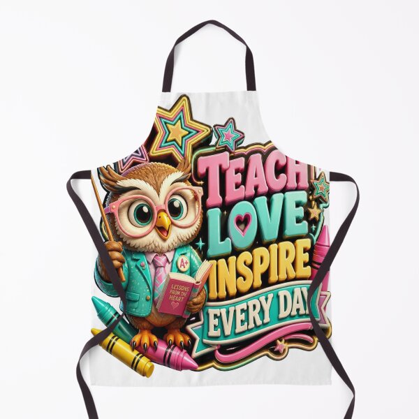 Item preview, Teach Love Inspire Every Day Cute Owl Mascot Back To School designed and sold by mo-carnival.