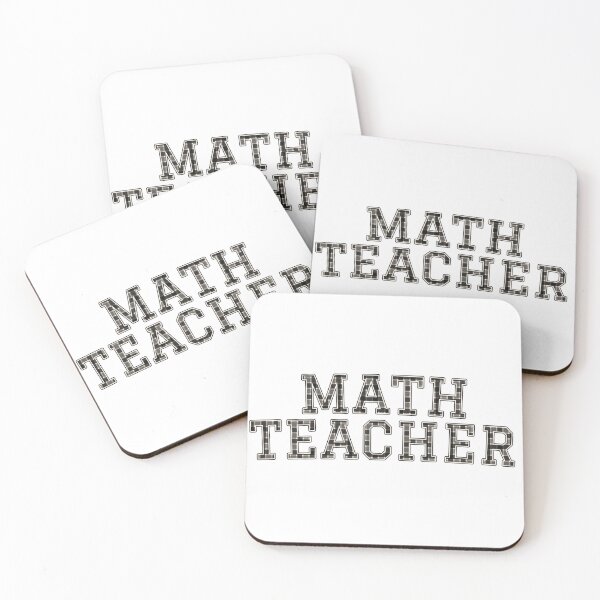 Item preview, Math Teacher Black White Buffalo Check Varsity Letter designed and sold by Worn & Witty.