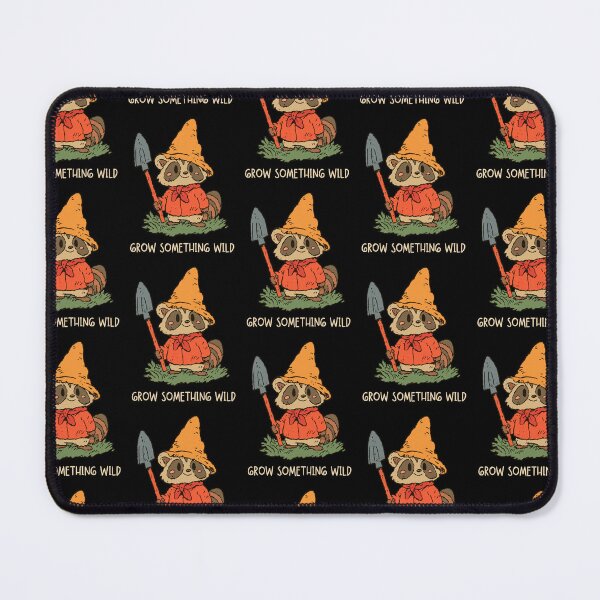 Item preview, Grow Something Wild Gardener Raccoon | Cottagecore Plant Lover Art designed and sold by kuwagatamushi.