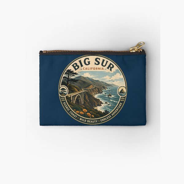 Item preview, Big Sur California Illustration Travel Art Badge designed and sold by KrisSidDesigns.