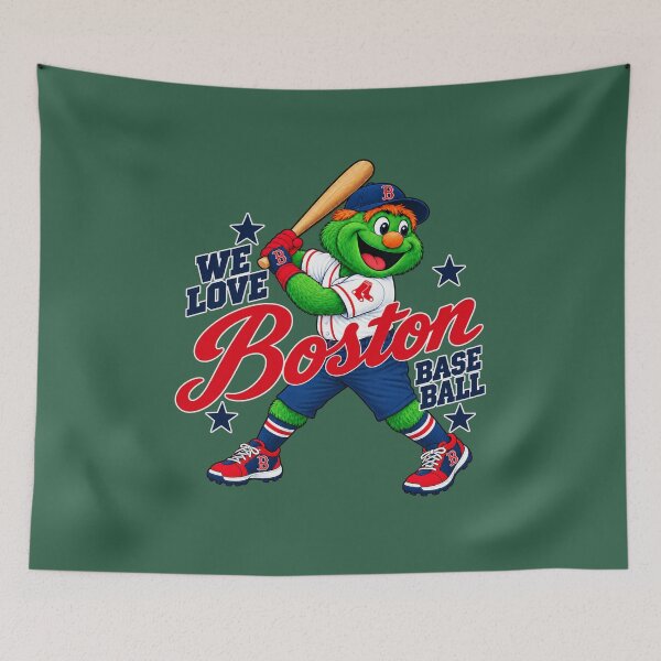 Item preview, We Love Boston Baseball Wally the Green Monster designed and sold by GhostDawgs.