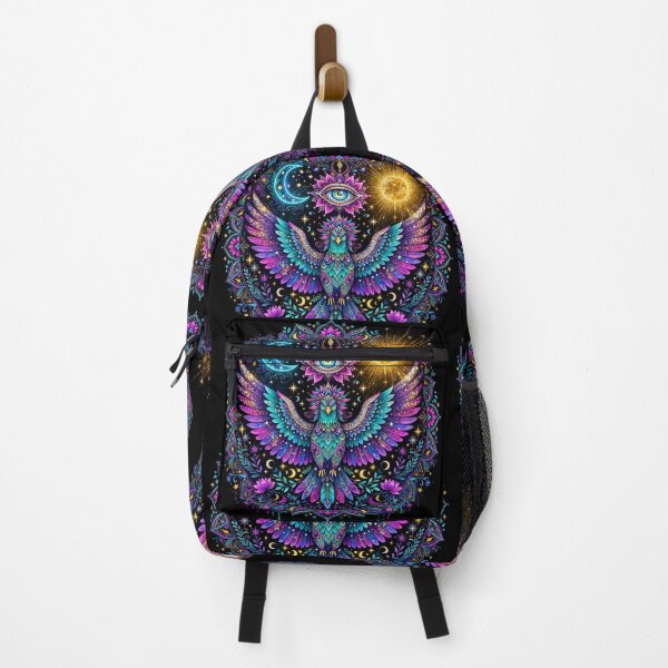 Item preview, Neon Simurgh Cosmic Eye Mandala Dream designed and sold by ShamimAmiri.