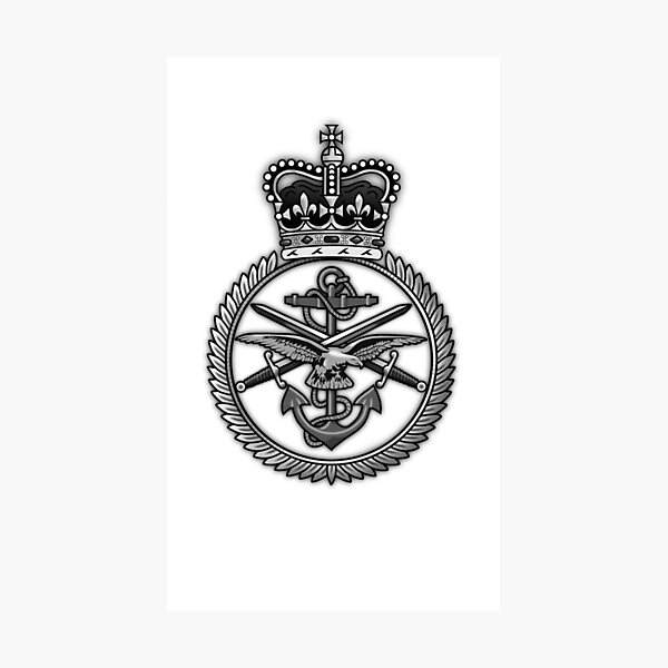Item preview, Tri-Service badge, black and white designed and sold by Auburn-Art.