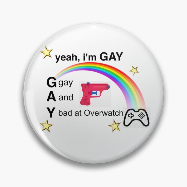 Item preview, gay & bad at overwatch 2 designed and sold by beary cool design.