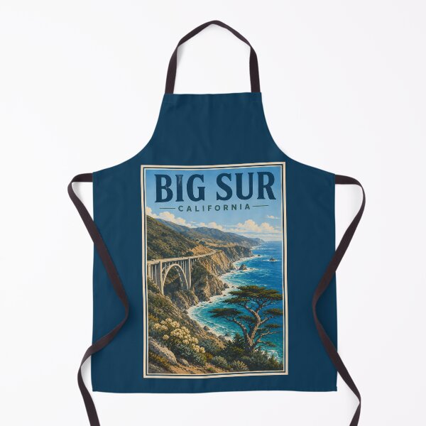Item preview, Ilustración de Big Sur, California, arte de viajes vintage designed and sold by KrisSidDesigns.