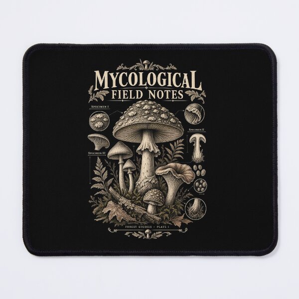 Item preview, Vintage Mycology Field Notes – Antique Mushroom Engraving designed and sold by AmiGraph.