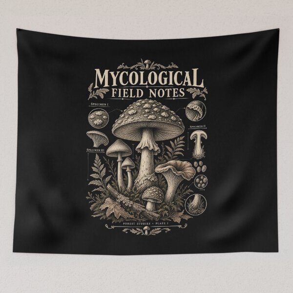 Item preview, Vintage Mycology Field Notes – Antique Mushroom Engraving designed and sold by Creatiforge.