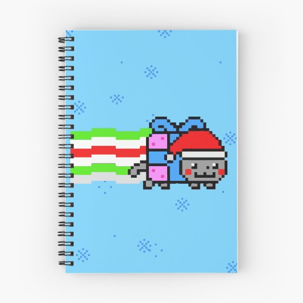 Artikelvorschau, Weihnachtliche Nyan Cat Pixel Art im Y2K Retro Internet Ästhetik entworfen und verkauft von TrxshWear.