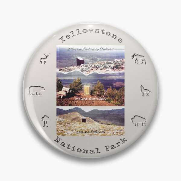 Item preview, Outhouses or Yellowstone ripped paper collage designed and sold by SmyrnaBuffalo.