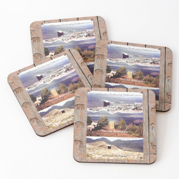 Item preview, Outhouses or Yellowstone ripped paper collage designed and sold by SmyrnaBuffalo.
