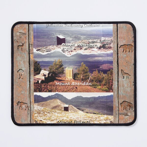 Item preview, Outhouses or Yellowstone ripped paper collage designed and sold by SmyrnaBuffalo.